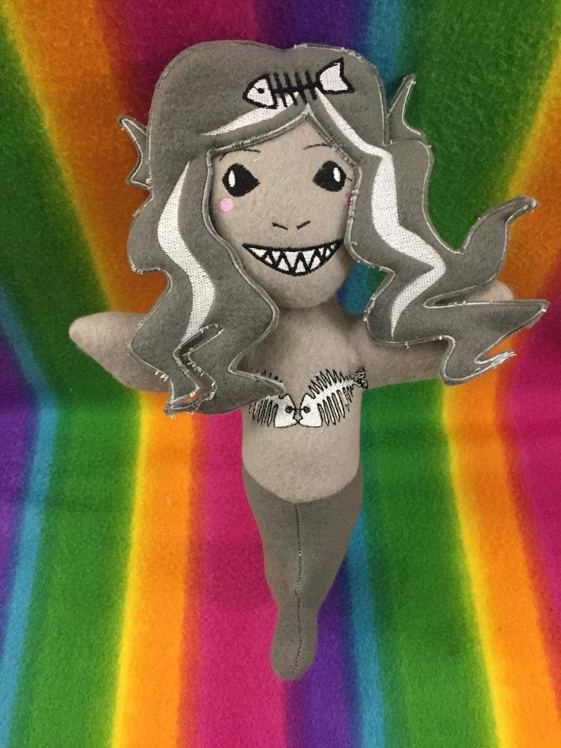Shark Mermaid Sharkmaid Plush Plushie Toy Fleece Doll Myth Mythical Mythfit
