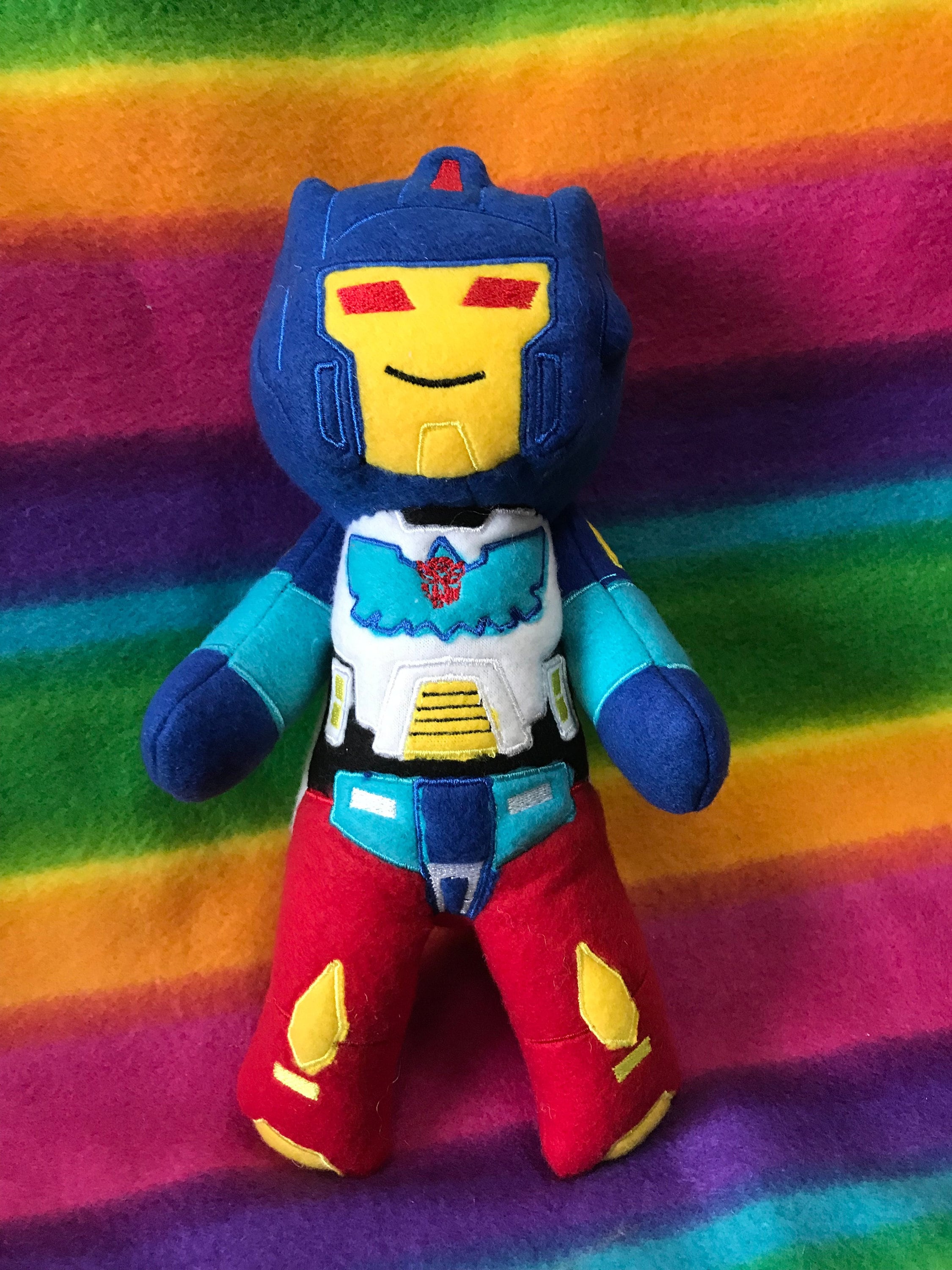 TF G1 Lost Light MTMTE Plush Plushie BittyBot Thunderclash Toy from Mythfits