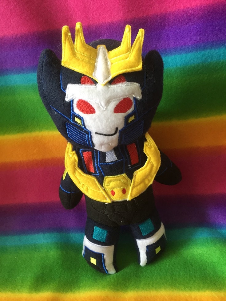 TF Victory Deathsaurus and Star Saber Plush – BittyBot Stuffed Doll (9"/15")